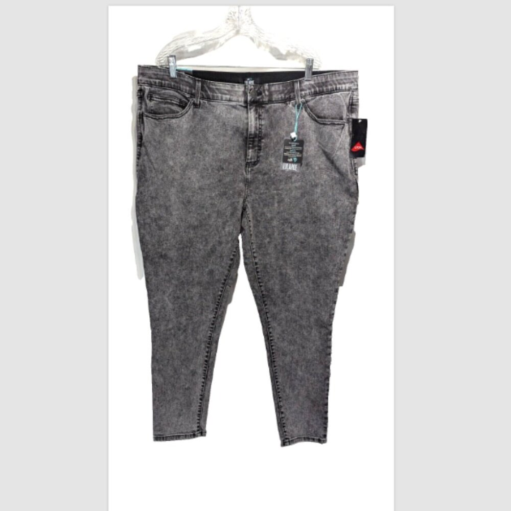 NEW LuLaRoe High Rise Stretch Faded Black Skinny Jeans Plus Size 44